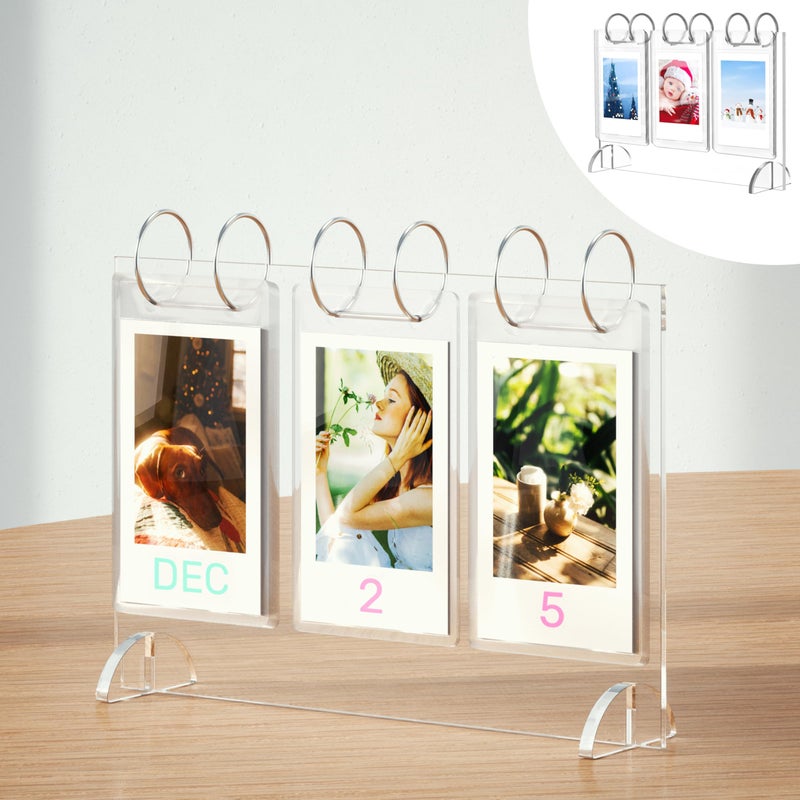 WINKINE Instax Mini Frames, Polaroid Frame for Fujifilm Instax Mini Film, Mini Calendar Photo Album with Date Fit 26 Pockets/52 Photo Display, Polaroid Picture Frame, Small Picture Frames 2x3 - Image 1